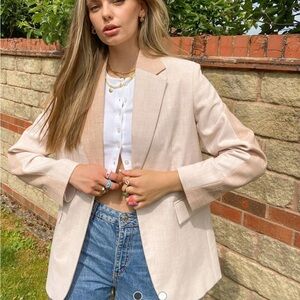 NWT Topshop 2-tone Tan Blazer with Classic Design size 6